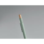 Branded Recycled Aluminium Pen with Bamboo Button and Silver Clip without branding