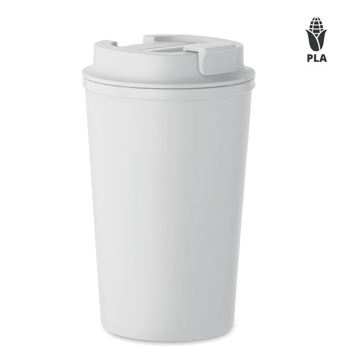 Branded PLA Corn Tumbler in White