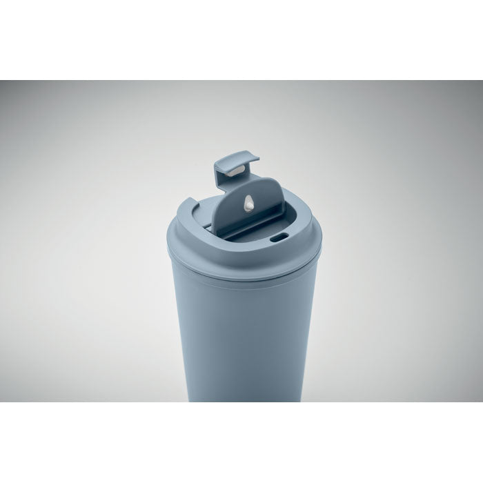 Branded PLA Corn Tumbler in use