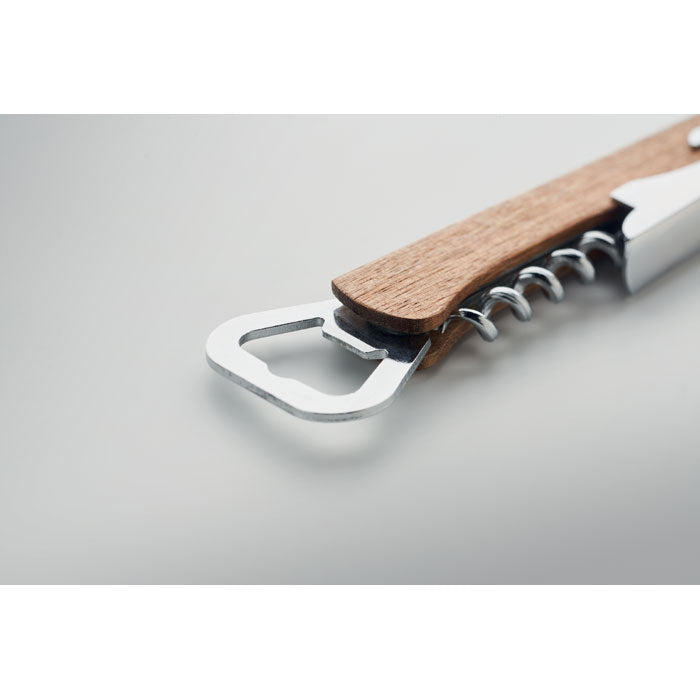 Branded 3 in 1 Acacia Wood Bottle Opener without branding
