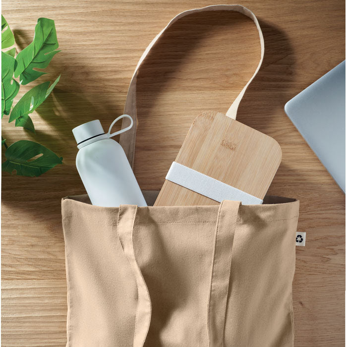 Branded Bottle and Lunch Box Gift Set in use