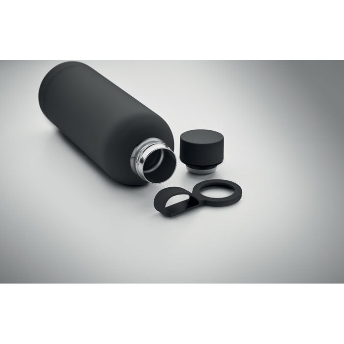 Branded Stainless Steel and Rubber Water Bottle