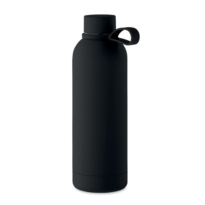 Branded Stainless Steel and Rubber Water Bottle