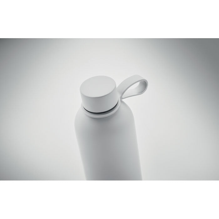 Branded Stainless Steel and Rubber Water Bottle