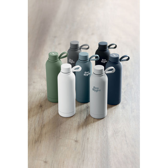 Recycled Stainless Steel Water Bottle with Rubber Finish