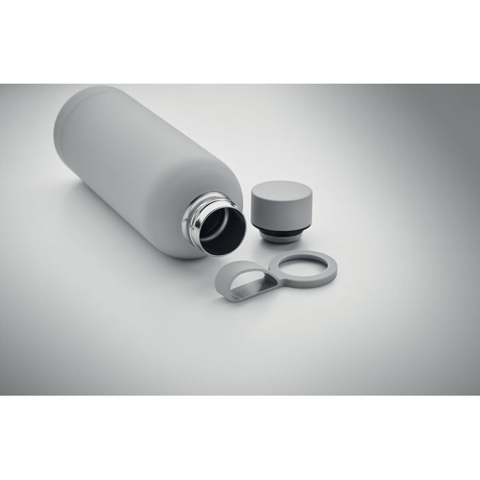 Branded Stainless Steel and Rubber Water Bottle