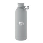Branded Stainless Steel and Rubber Water Bottle