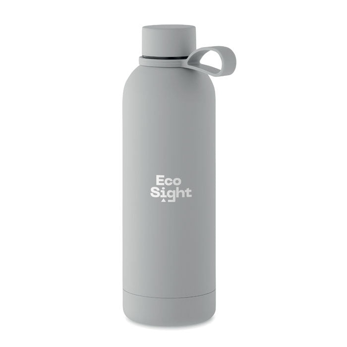Branded Stainless Steel and Rubber Water Bottle
