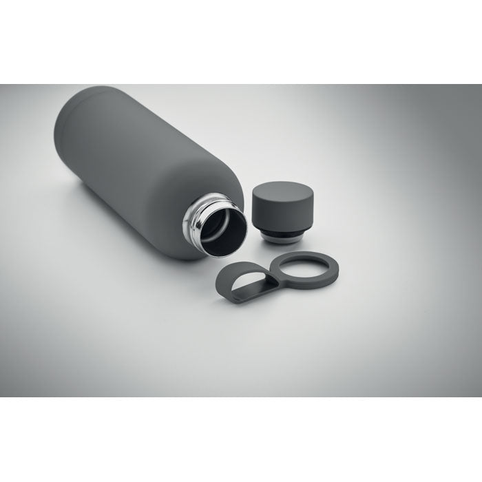Branded Stainless Steel and Rubber Water Bottle
