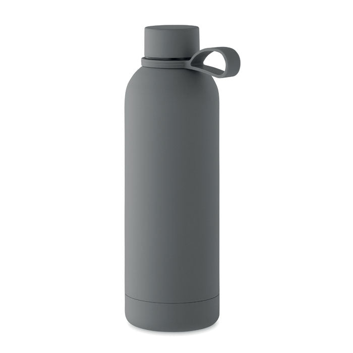 Branded Stainless Steel and Rubber Water Bottle