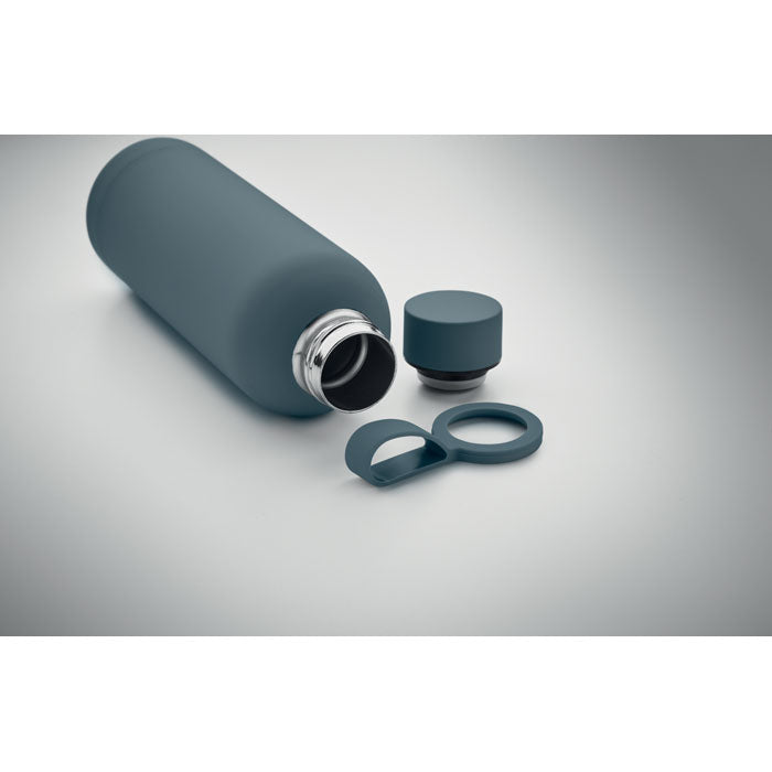 Branded Stainless Steel and Rubber Water Bottle