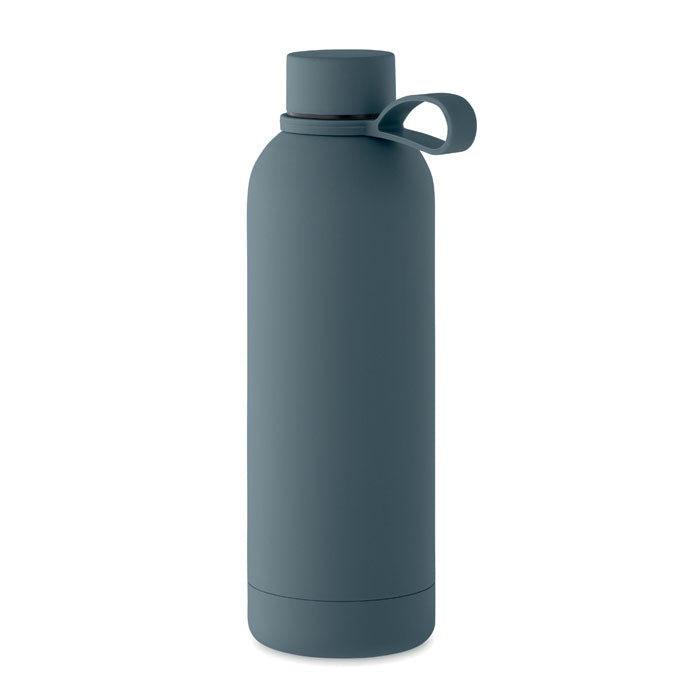Branded Stainless Steel and Rubber Water Bottle
