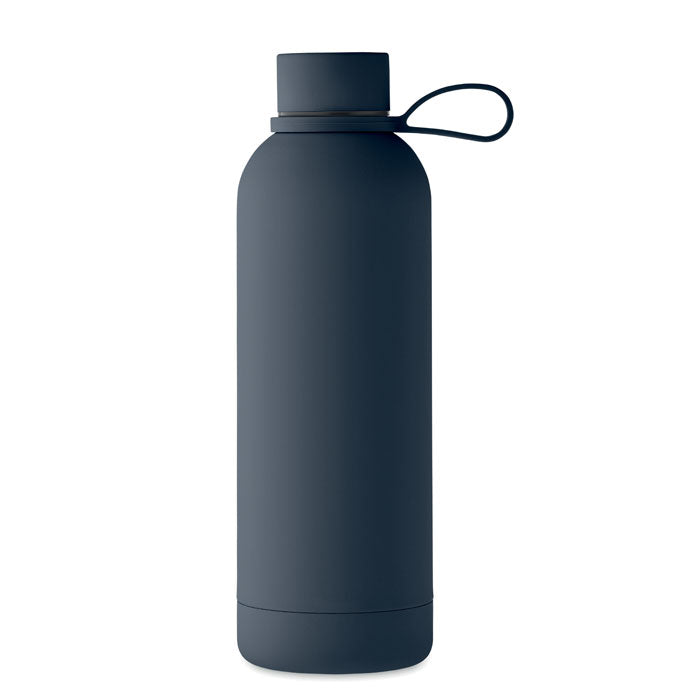 Branded Recycled Steel Vacuum Bottle with Silicone Handle without branding