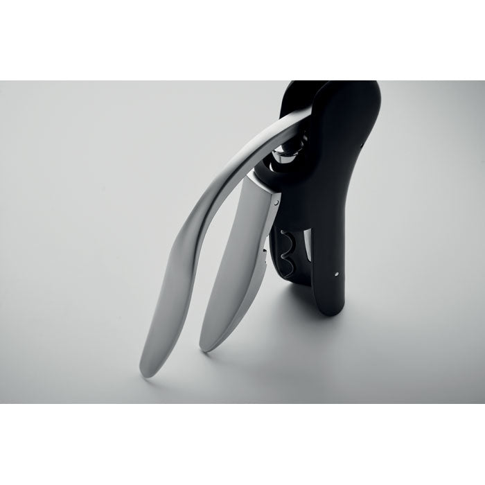 Branded Automatic Lever Corkscrew in use