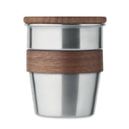 Branded Steel Tumbler with Walnut Grip without branding