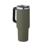 Branded Recycled Steel Tumbler with Straw - 1200ml without branding