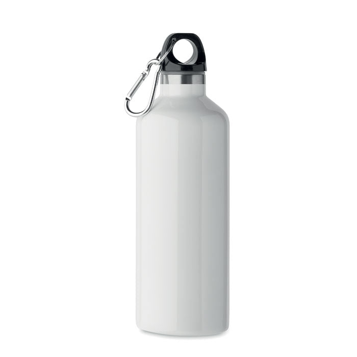 Branded vacuum bottle with carabiner handle