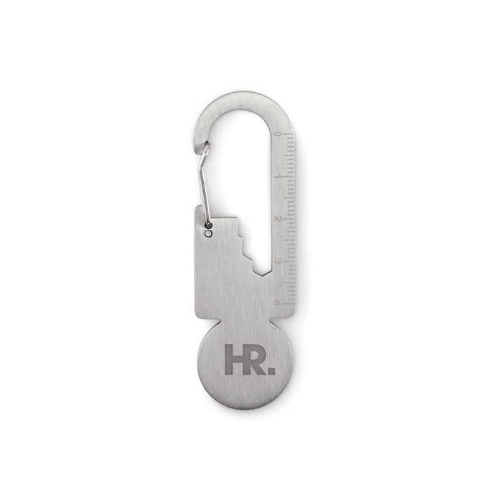 Branded Multifunctional Trolley Token Key Ring in Silver