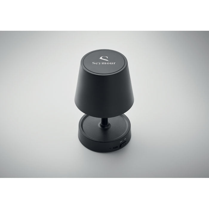 Branded Retractable and Rechargeable Table Lamp in use