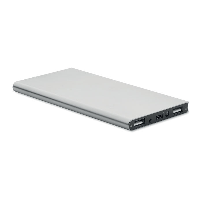 Branded Power Bank 8000mAh in Recycled Aluminium without branding
