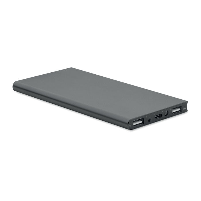 Branded Power Bank 8000mAh in Recycled Aluminium in Silver