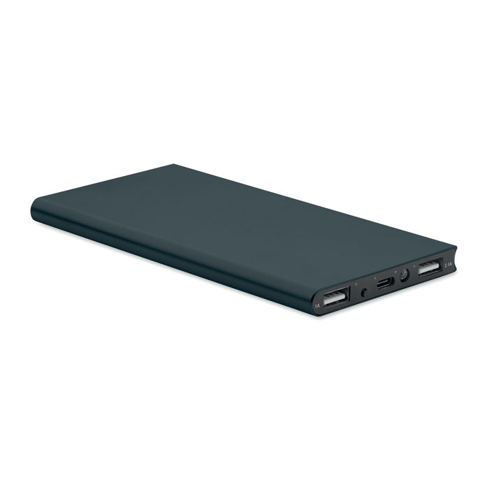 Branded Power Bank 8000mAh in Recycled Aluminium in Blue