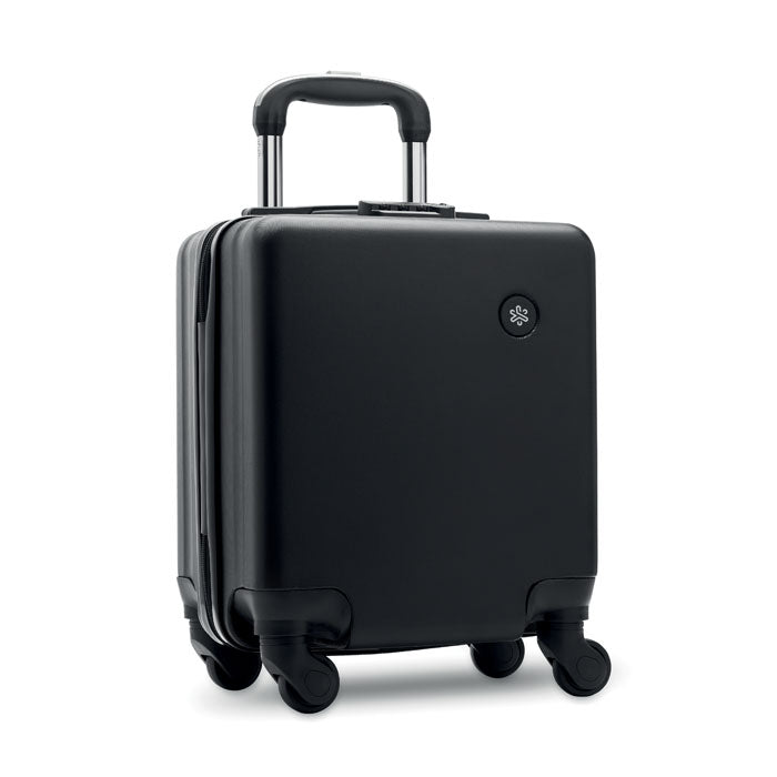 Branded Underseat Luggage Trolley in Black