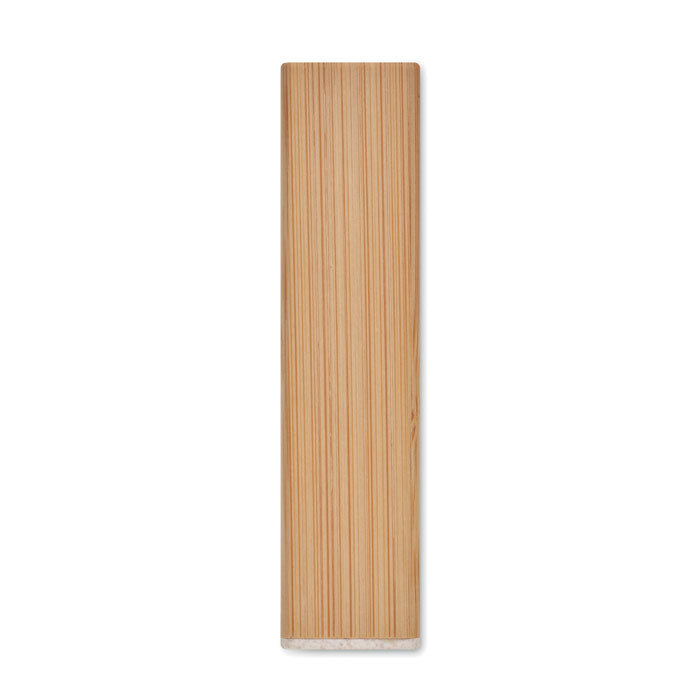 Branded Bamboo Power Bank 2600mAh without branding