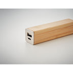 Branded Bamboo Power Bank 2600mAh without branding