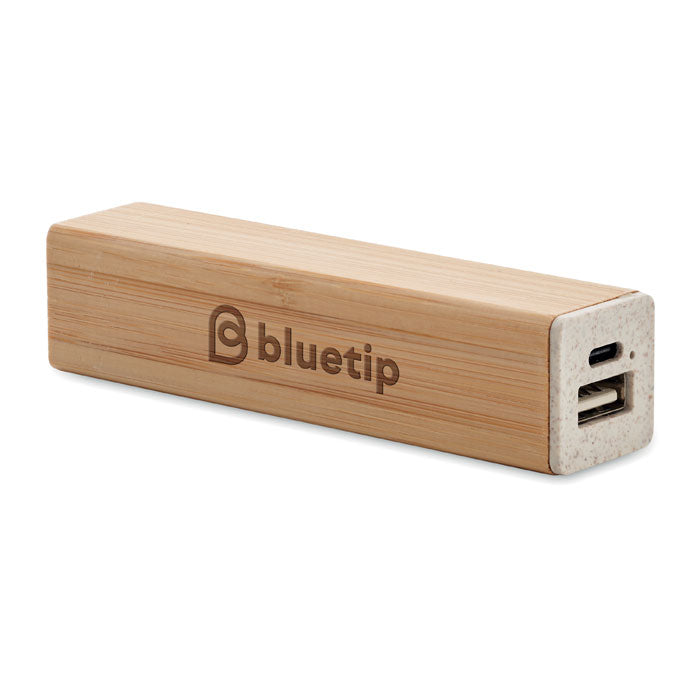 Branded Bamboo Power Bank 2600mAh