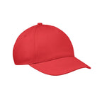 Branded 5 Panel Kids Baseball Cap in Red