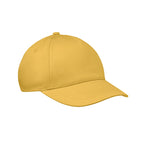Branded 5 Panel Kids Baseball Cap in Yellow