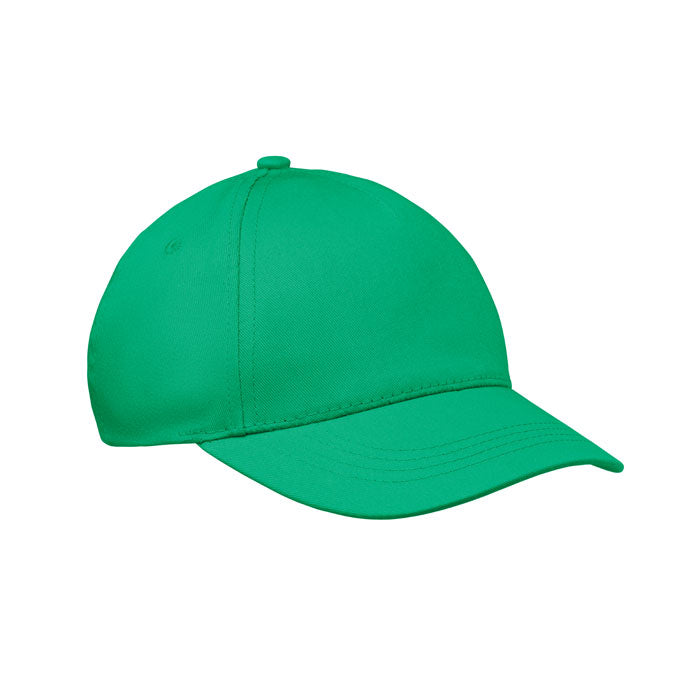 Branded 5 Panel Kids Baseball Cap in Green