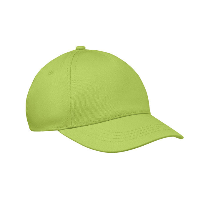 Branded 5 Panel Kids Baseball Cap in Green