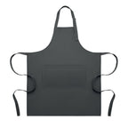 Branded Adjustable Polycotton Kitchen Apron 240gsm in Grey