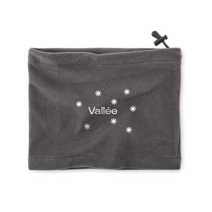 Branded Fleece Multiuse Beanie and Neck Warmer in Grey