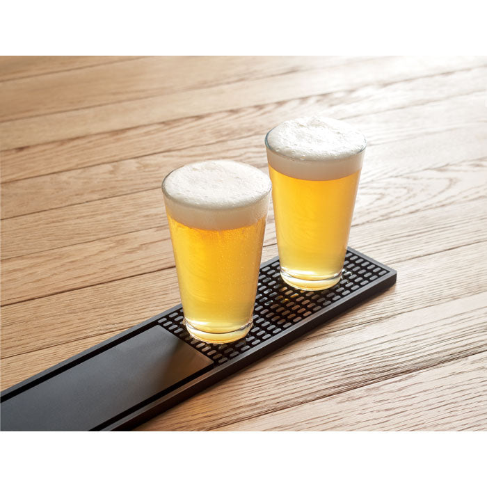 Branded PVC Bar Runner Mat in use
