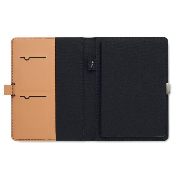 Branded A5 RPET Portfolio with Cork Notebook without branding