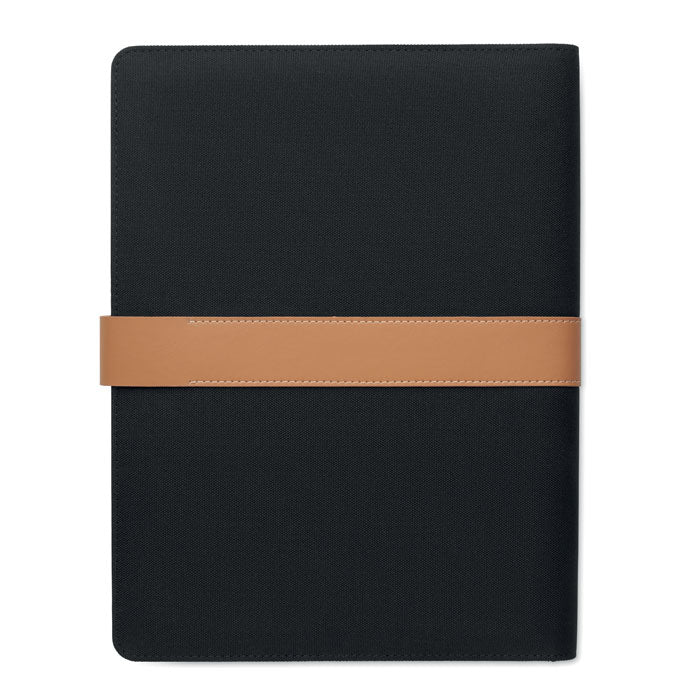 Branded A4 RPET Portfolio with Faux Leather Details without branding