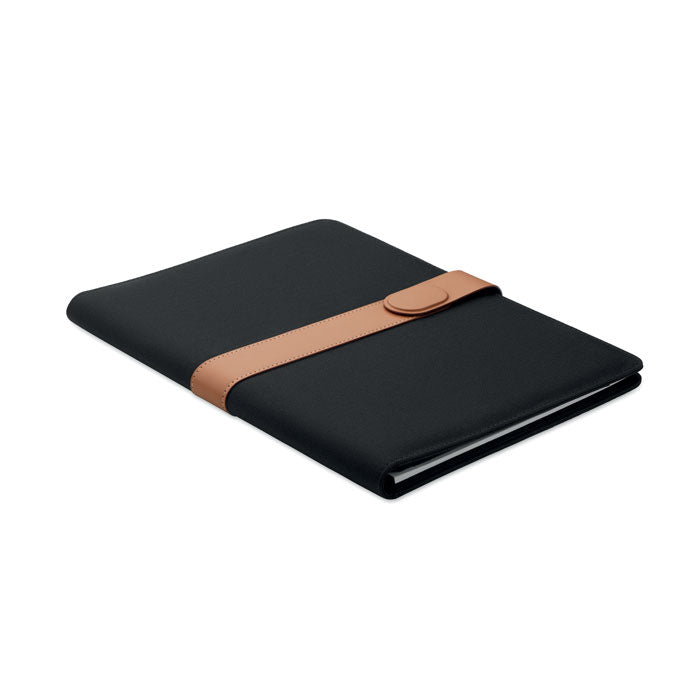 Branded A4 RPET Portfolio with Faux Leather Details