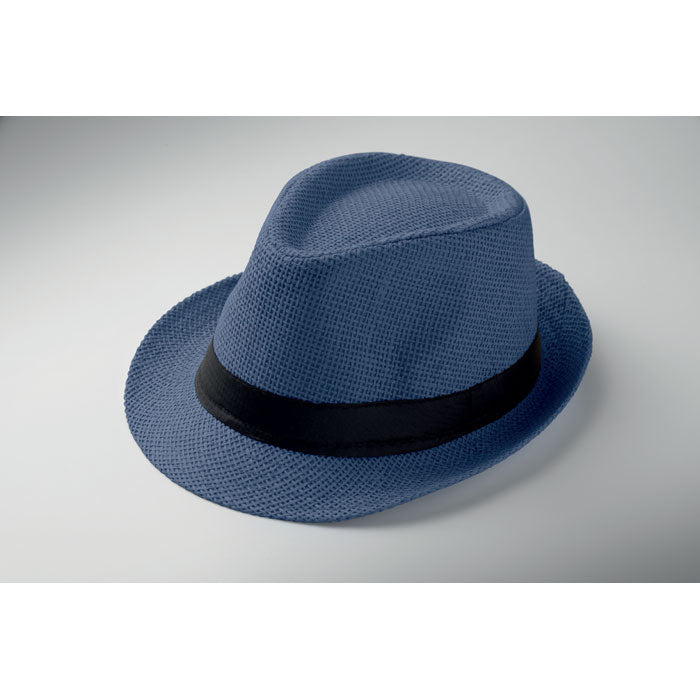 Branded Paper Straw Hat with Black Band without branding