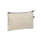 Branded Organic Cotton Cosmetic Bag 340gsm in Black