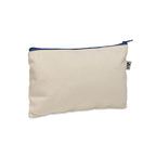 Branded Organic Cotton Cosmetic Bag 340gsm in Blue