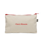 Branded Organic Cotton Cosmetic Bag 340gsm in Red