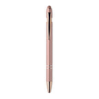 Branded Recycled Aluminium Stylus Pen with Rose Gold Details without branding
