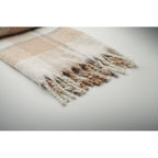 Branded Chequered Mohair Feel Blanket without branding