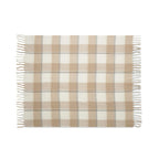 Branded Chequered Mohair Feel Blanket without branding