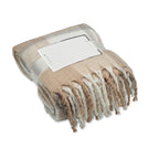 Branded Chequered Mohair Feel Blanket