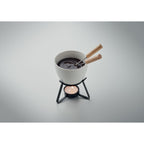 Branded Ceramic Fondue Set for Two 240ml without branding