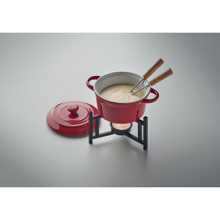 Branded Ceramic Fondue Set for Two 300ml without branding